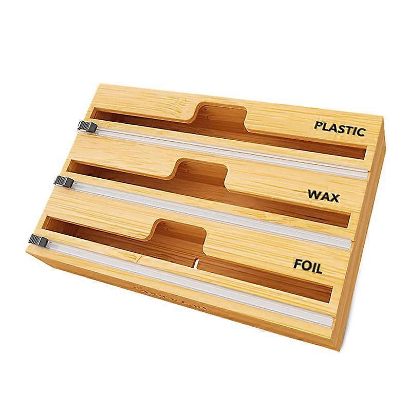 3 طبقات الألومنيوم احباط التفاف موزع الخشب صندوق التخزين لدرج المطبخ