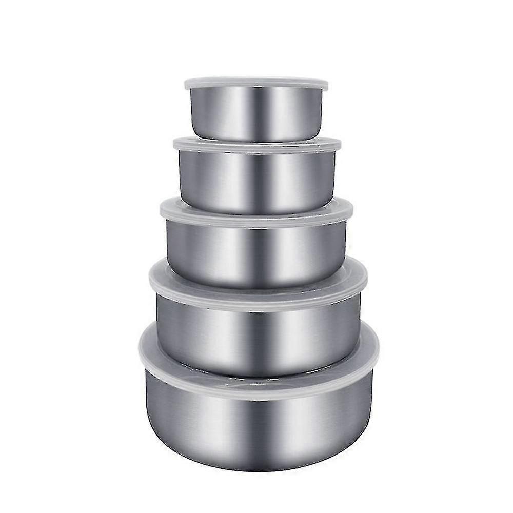 Five-piece Stainless Steel Crisper Set, Thin And Polished