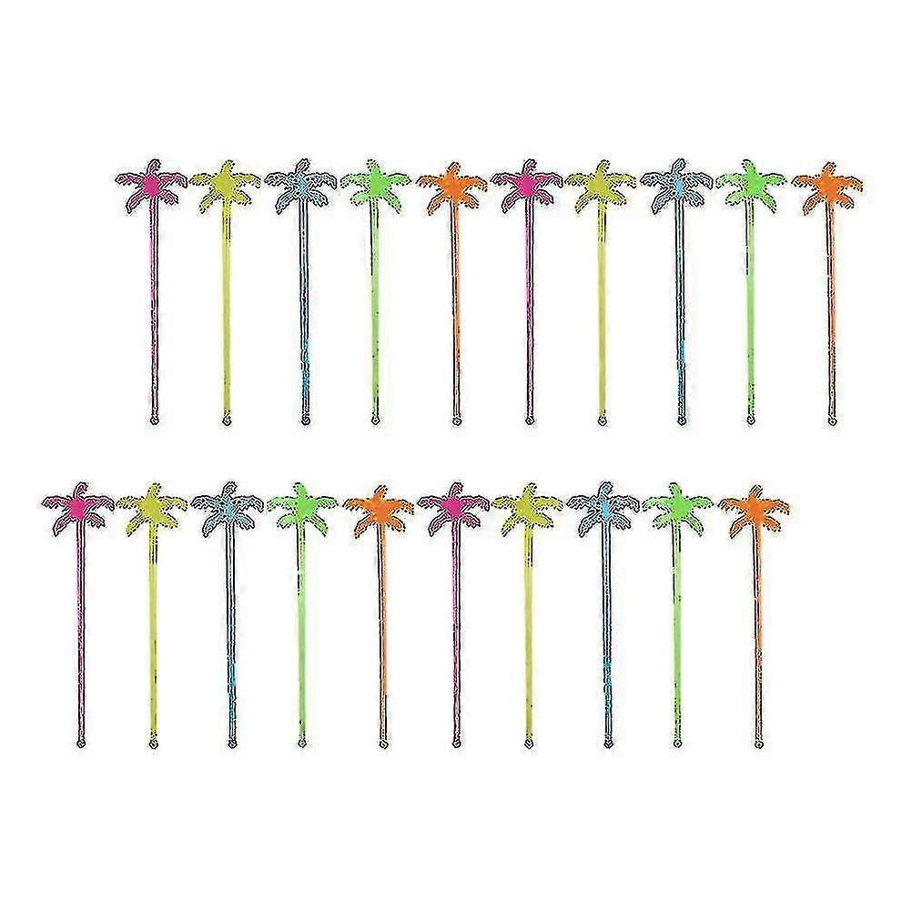 Picks - Bastoncini di frutta multicolore Swizzle Stick tropicale per cocktail, bevande tropicali