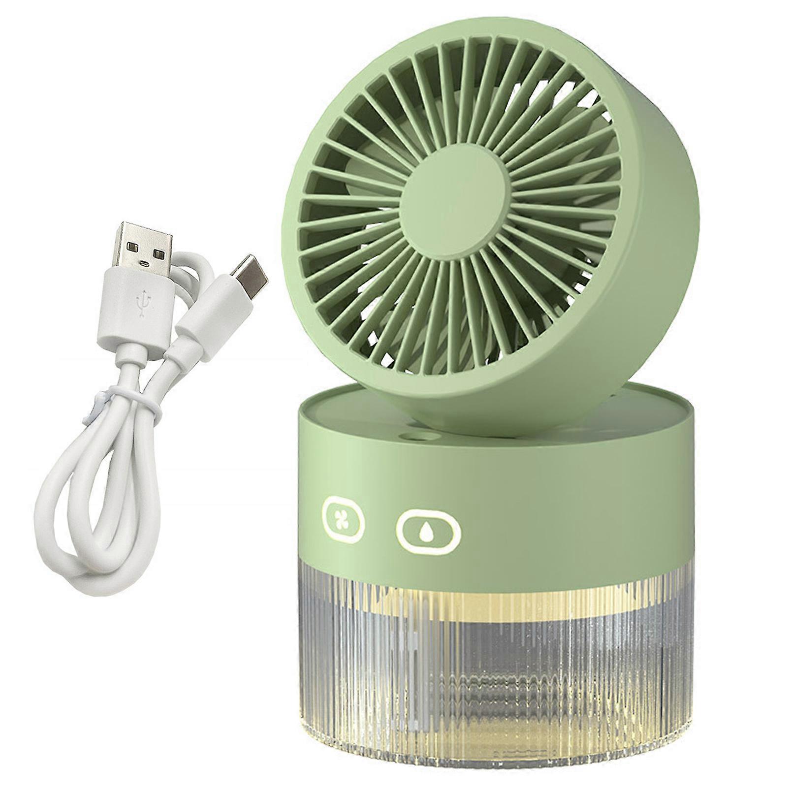 Portable Misting Fan with Water Tank Angle Adjustable Low Noise 3 Wind Speeds Battery Operated Rechargeable Cooling Mist Fan Air Cooler