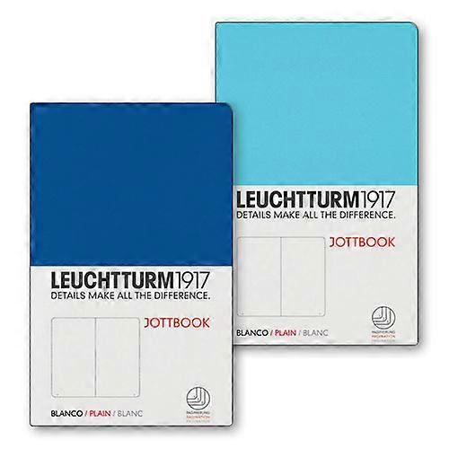 Leuchtturm Twin Pack Jottbook Plain Premium Quality Lightweight Notebook A6