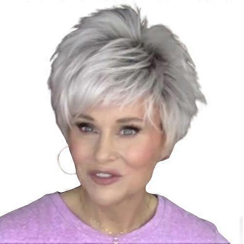 Natural Lace Mesh Short Hair Grey
