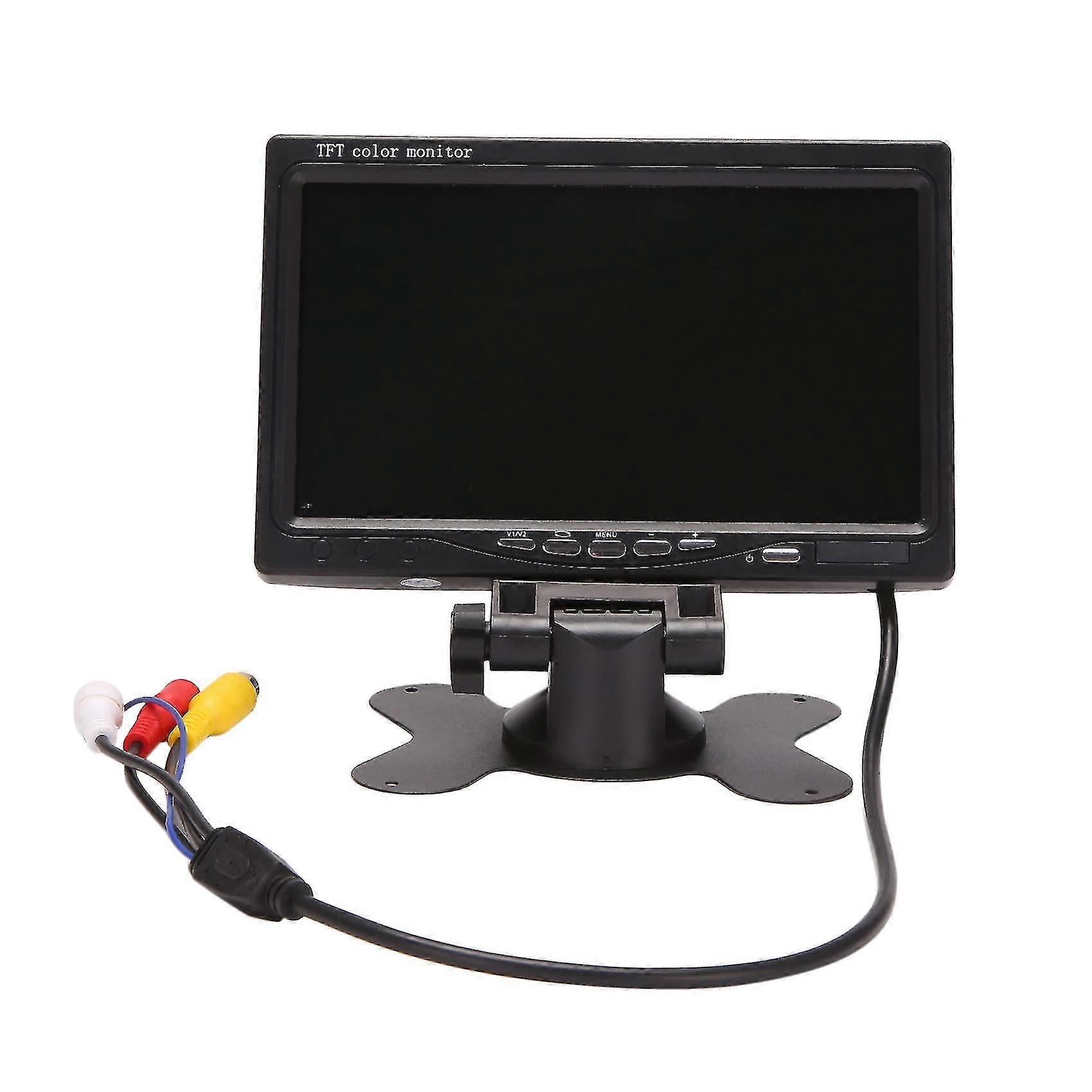Monitor hd colorido de 7 polegadas Tft LCD compatível com acessórios reversos de cctv do carro