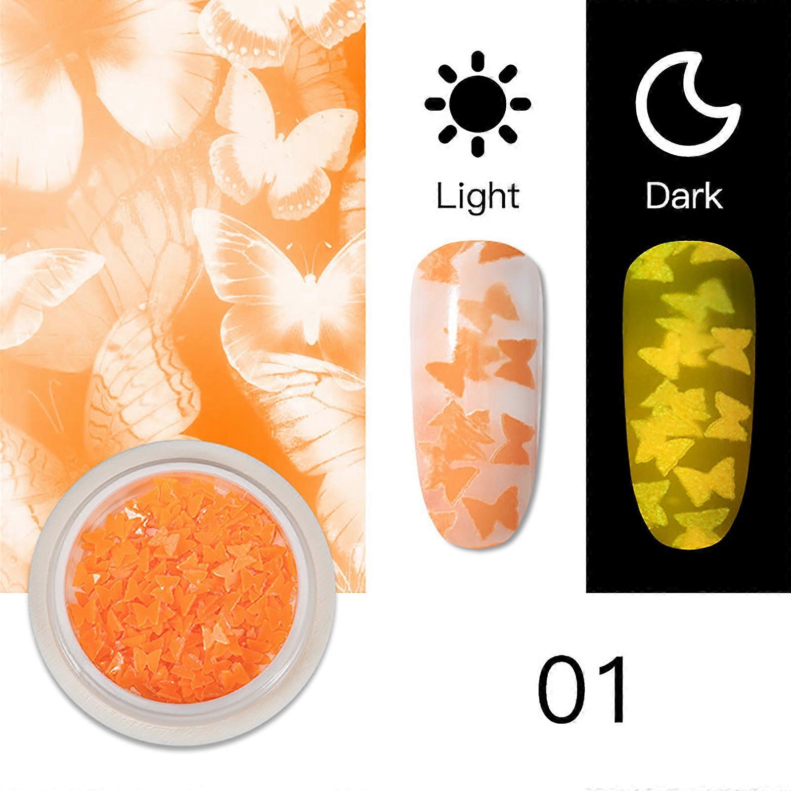 Manicure Accessories Japanese Fluorescent Luminous Sequin Thin Nail Patch