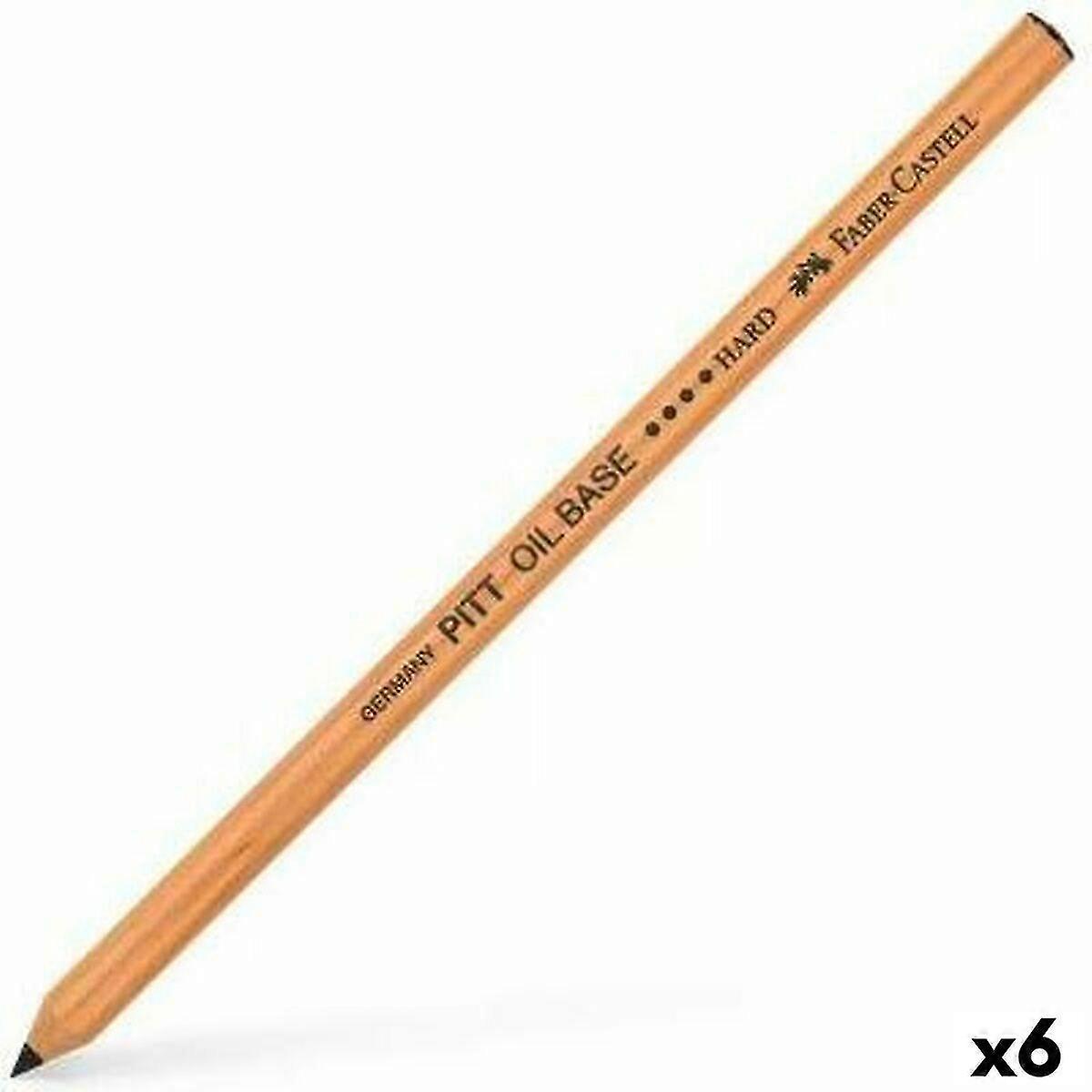 Pencil Faber-Castell Pitt Βάση Λαδιού Hard Black Hexagonal (6 μονάδες)