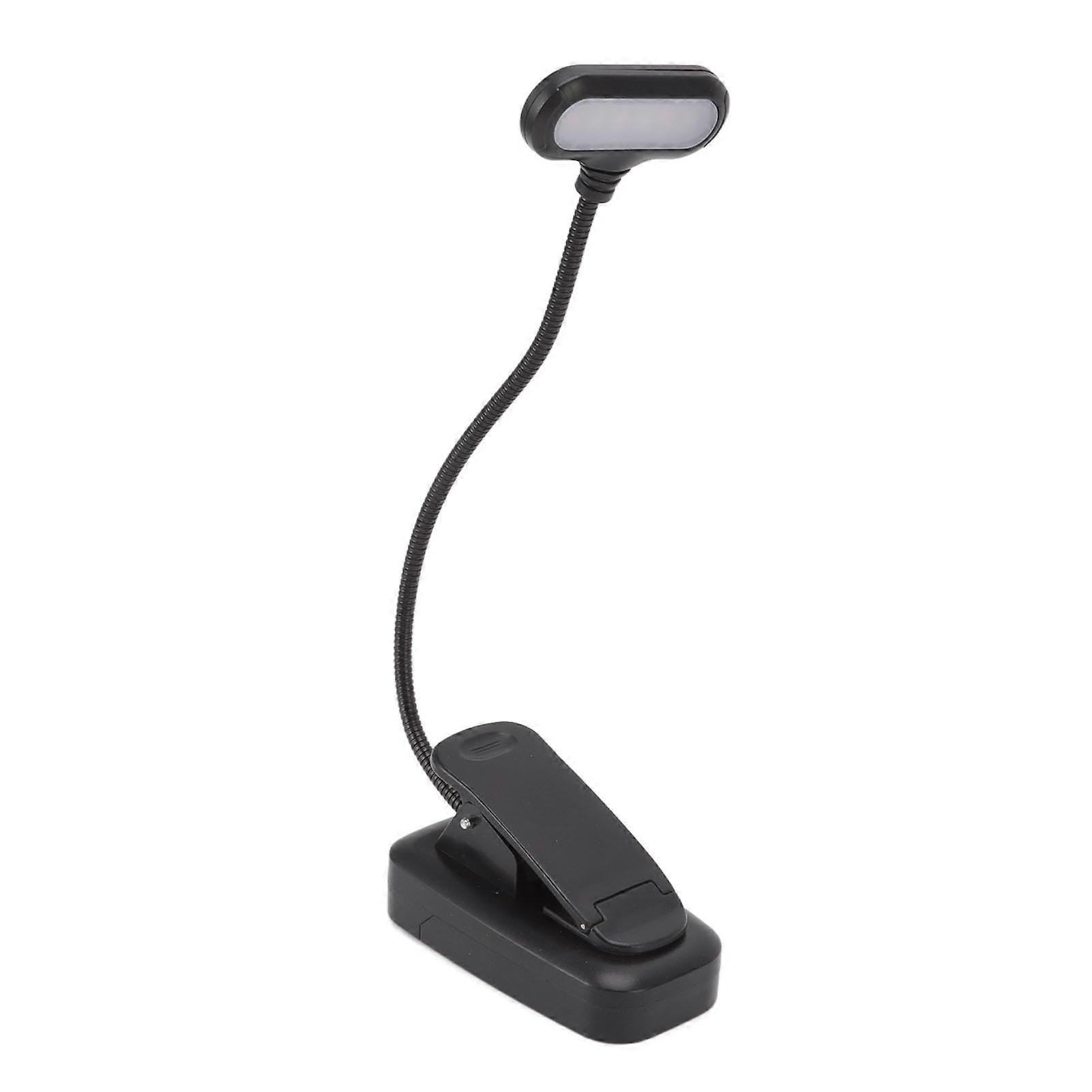 LED Clip On Reading Light Eye Protection 3 Level Brightness Flexible Neck Portable Book Ni
