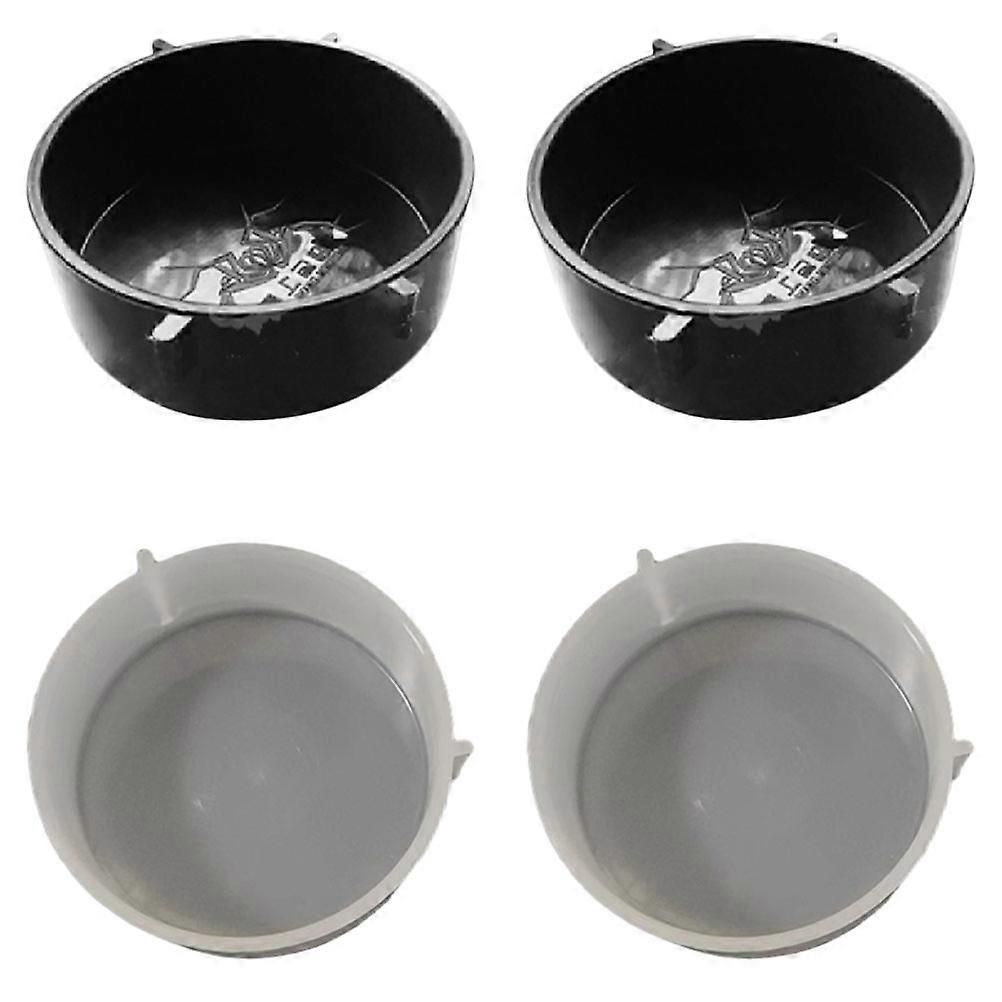 4Pcs Reptile Feeders Reptile Feeding Boxes Round Water Tanks for Reptile Feeding