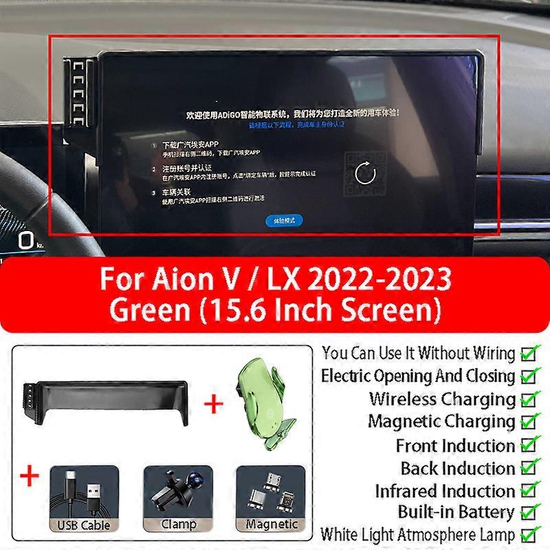 15W Car Wireless Charging Mobile Phone Holder Base Infrared Induction Fast Charging For Aion V LX 2022-2023 156 Inch Screen