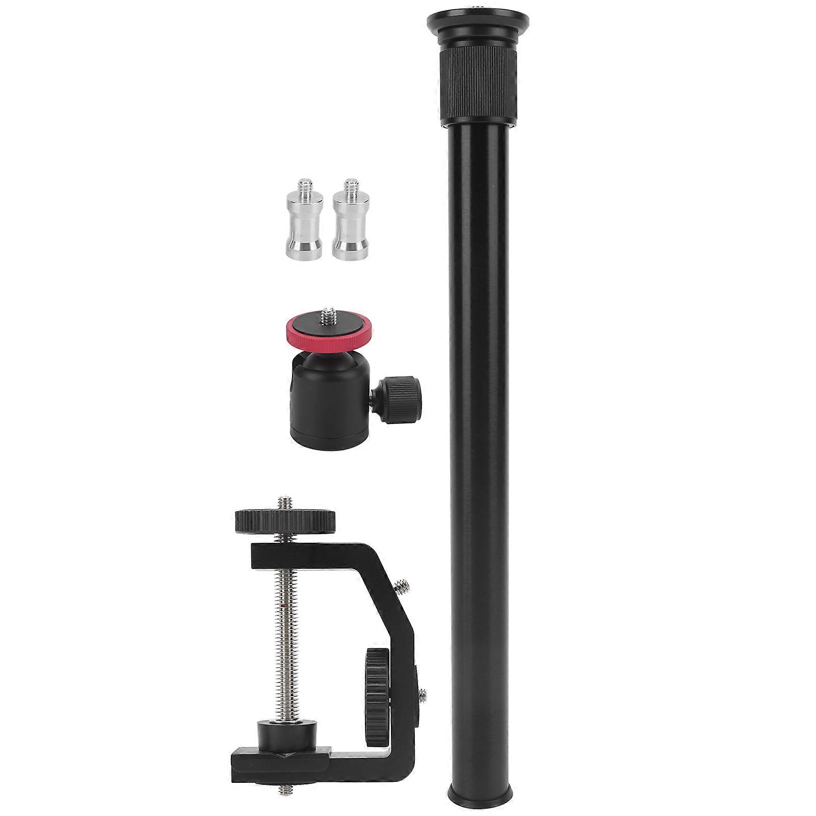 Desktop Adjustable C Clamp Holder Fill Light 1/4in Screw Alloy Stand with Ball Head