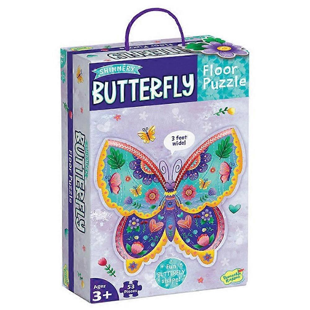 Butterfly 53-Piece Floor Fun Sturdy Puzzle for Kids and Puzzle Enthusiasts