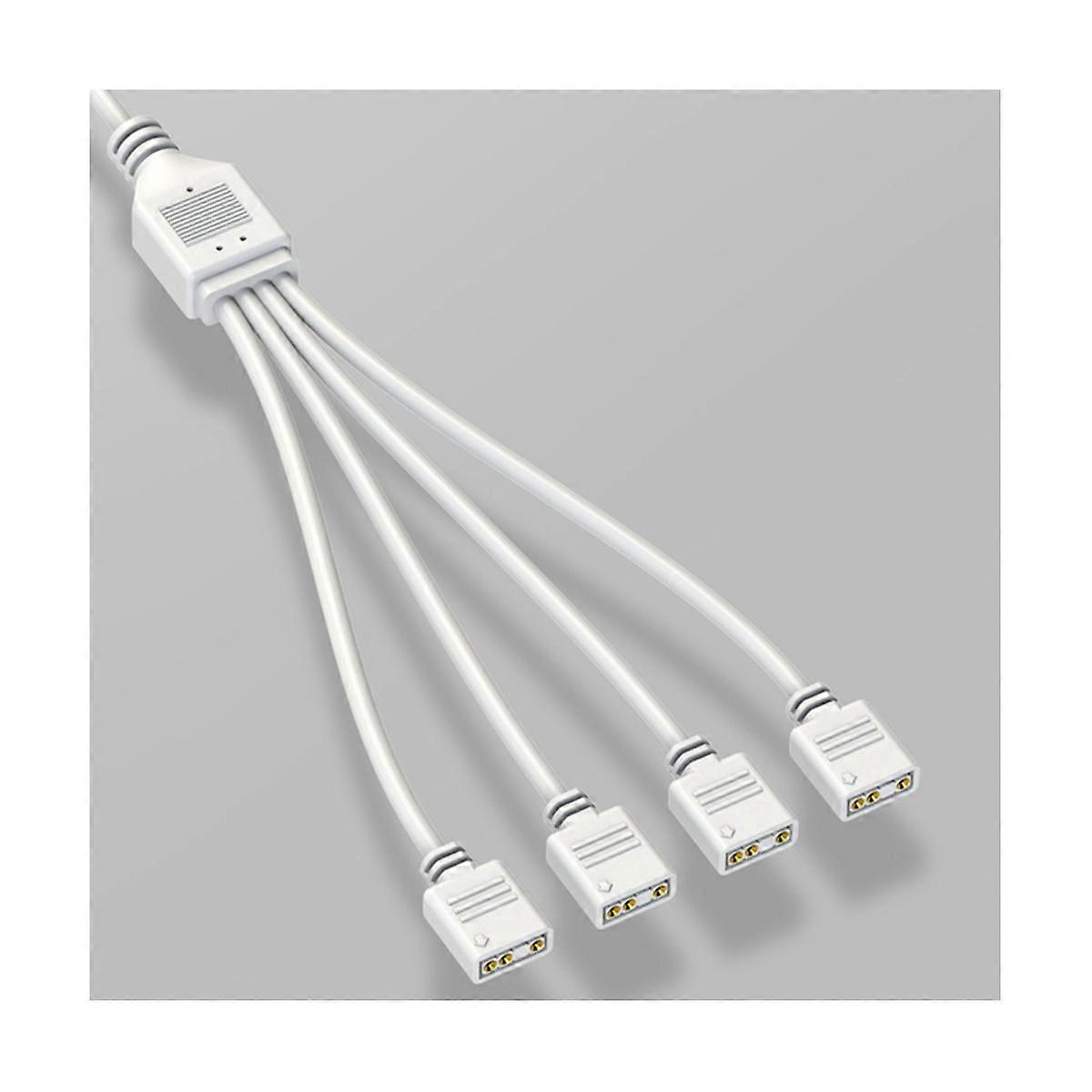 5V 3-Pin Extension Cable for Computer Motherboard 1 Hub Cable Connection Extension ARGB Splitter, W