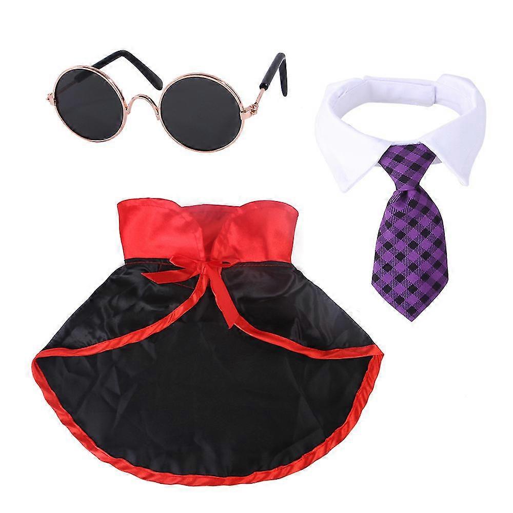 halloween cat costume small dog wizard pet clothes cute apparel puppy shirts with glasses