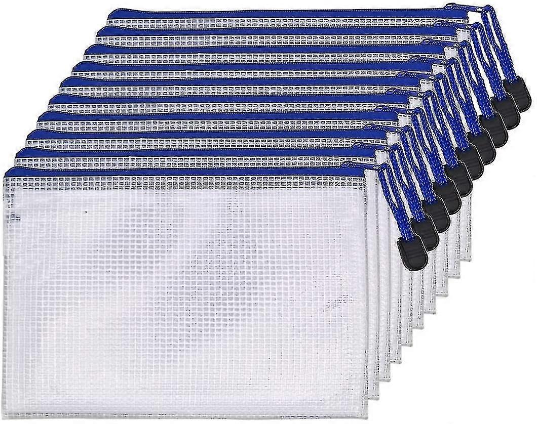 10pcs Zipper File Bags Waterproof Zipper Pouch, Pvc Document Bag Zipper Folders Document Pouch