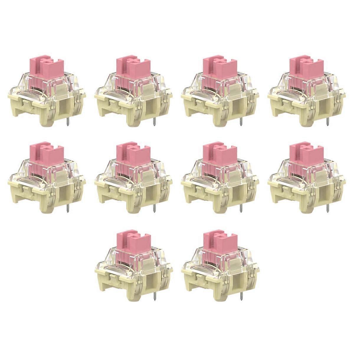 10PCS Pink Keyboard Axis V2 Silver Plated Mechanical Keyboard Axis DIY Keyboard Switch for Mechanic