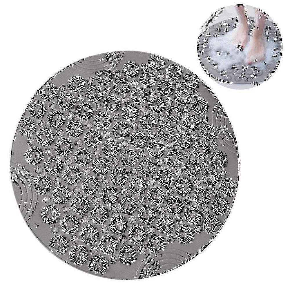 Shower Mat Non-slip Round Bathroom Mat With Strong Rubber Suction Cups