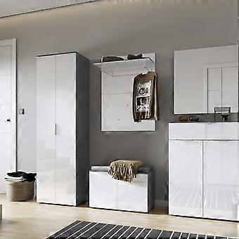 Germania Schuhbank Gw-rimini 75x40x48 cm graphit und weiß