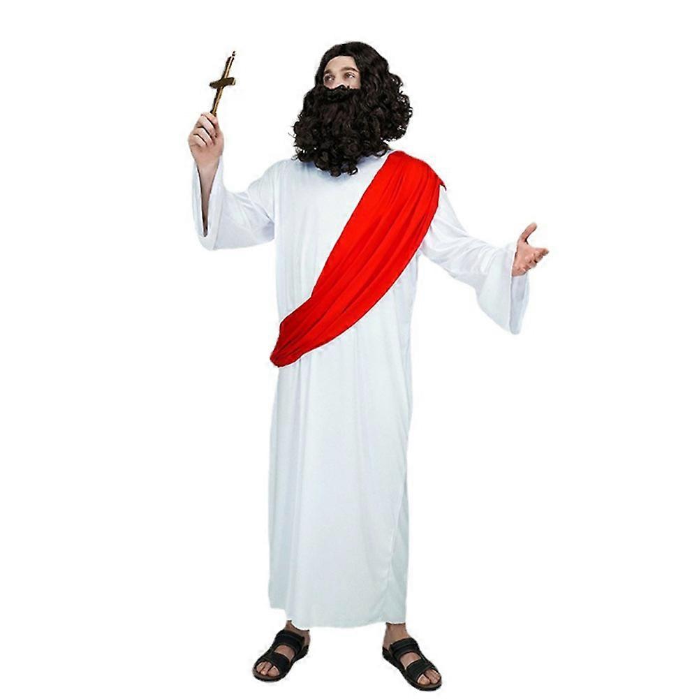 One-piece Jesus Cosplay Jumpsuit Theme Party Stage Performance Clothing for Halloween