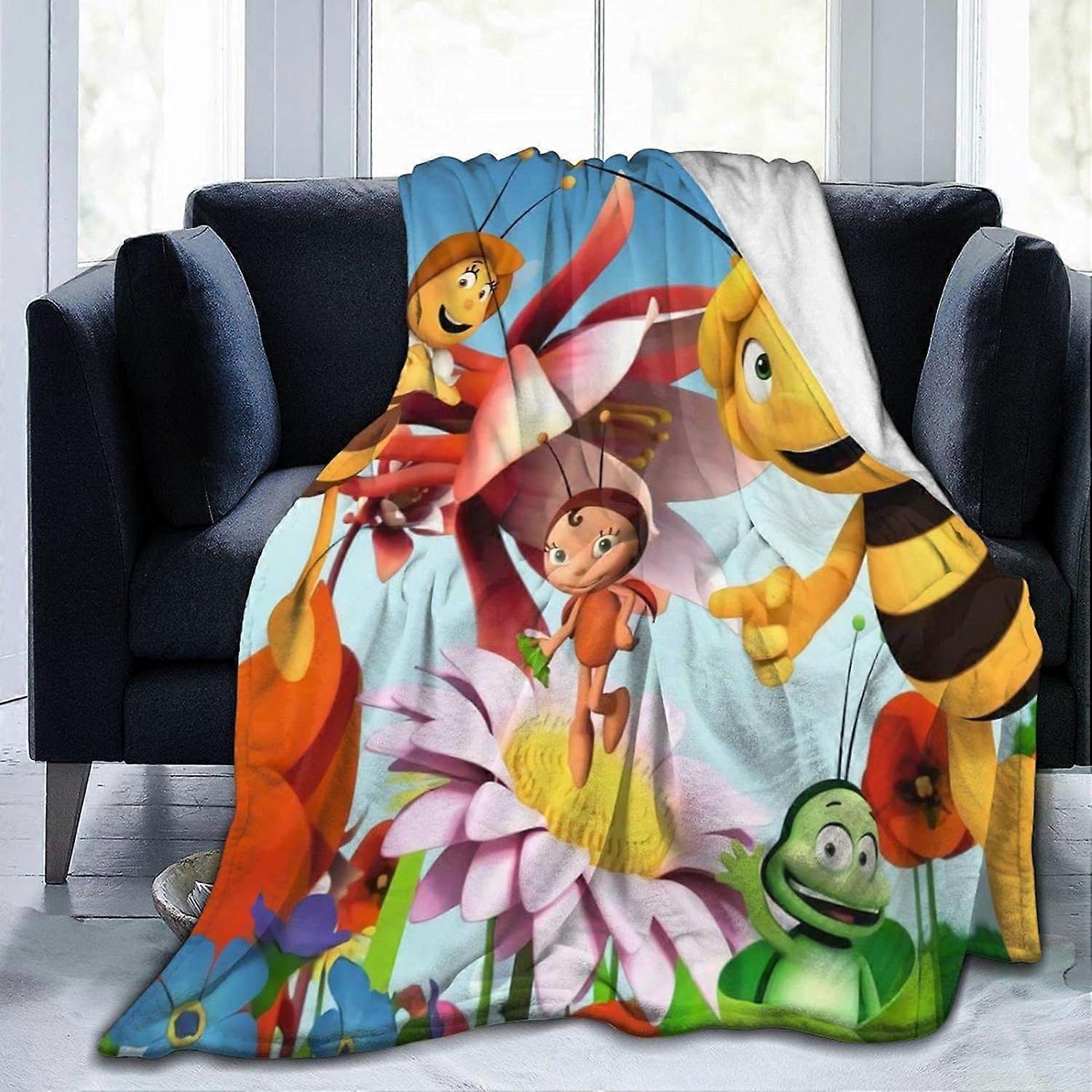 Maya The Bee Ultra-Soft Micro Fleece Blanket Comfortable and warm in all seasons for Couch Bed Sofa