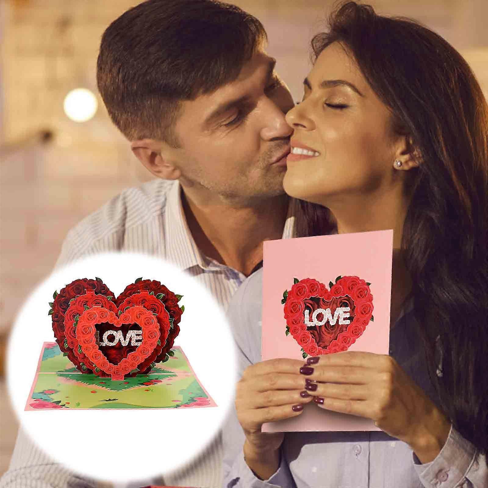 Three-Dimensional Valentine's Day Greeting Card Diy Paper Carving Hollow Greeting Card 241836