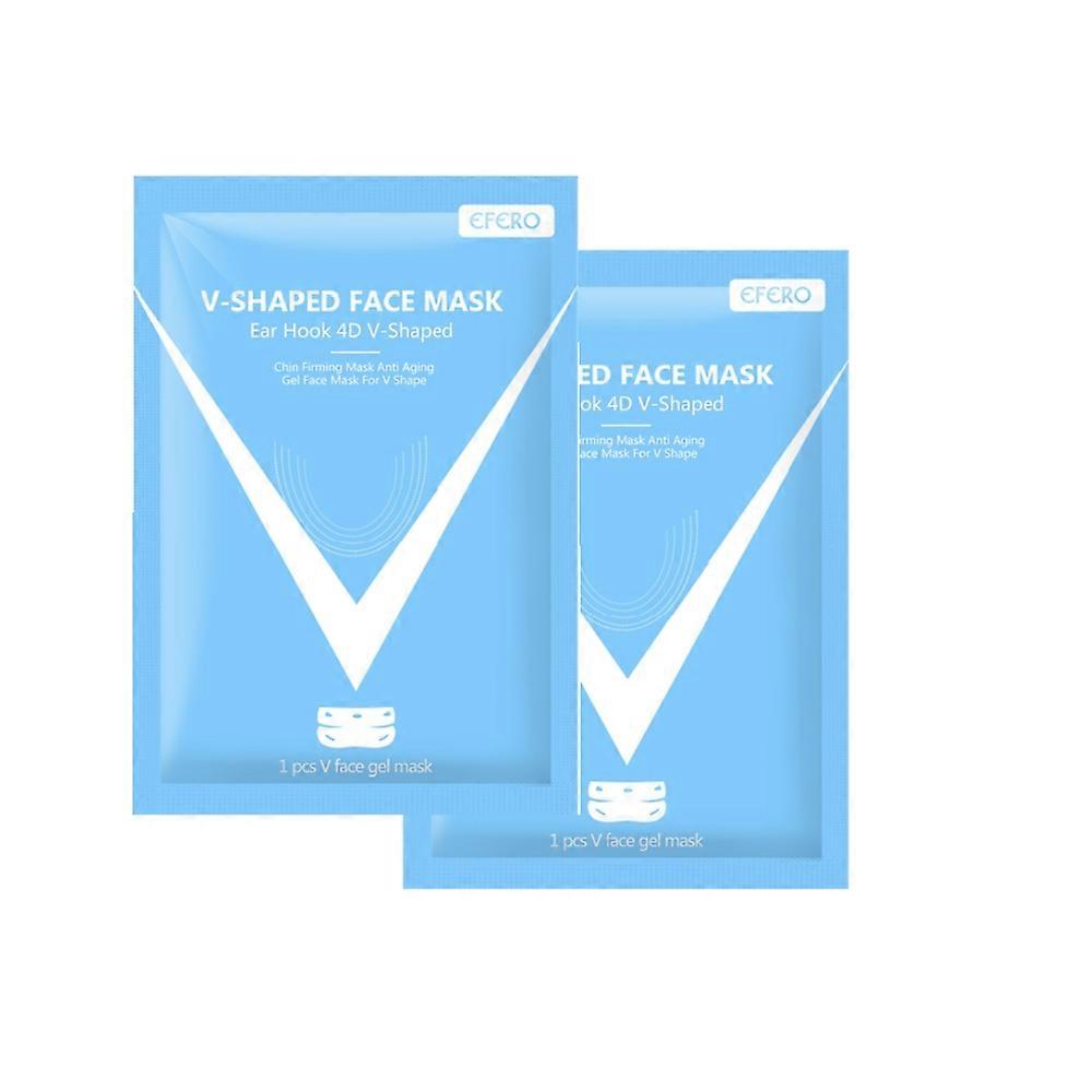 2x رفع قناع الوجه الوجه V شكل ضمادة التخسيس للوجه رفع قناع شكل الرقبة يقلل من تدليك الوجه ذقن مزدوج ترطيب البشرة