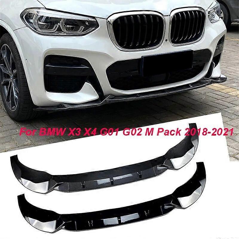 Car Front Bumper Splitter Lip Spoiler Diffuser Guard Kit Cover protector For BMW X3 X4 G01 G02 M Pack 2018-2021 Tuning
