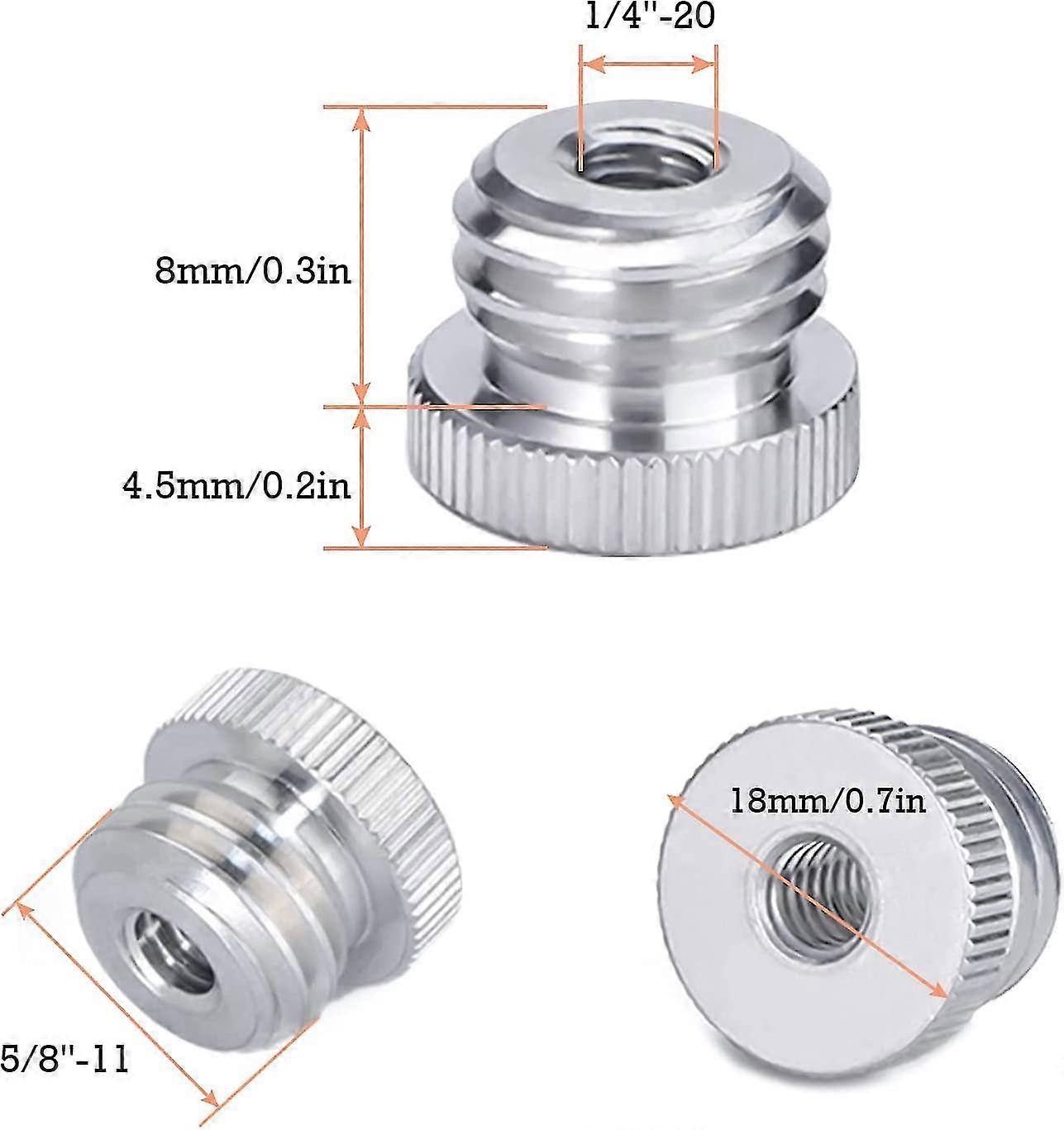 1/4inch-20 To 5/8inch-11 Threaded Screw Adapter 1/4'' To 5/8inch For Bosch Laser Level Tripod Adapter Starlight