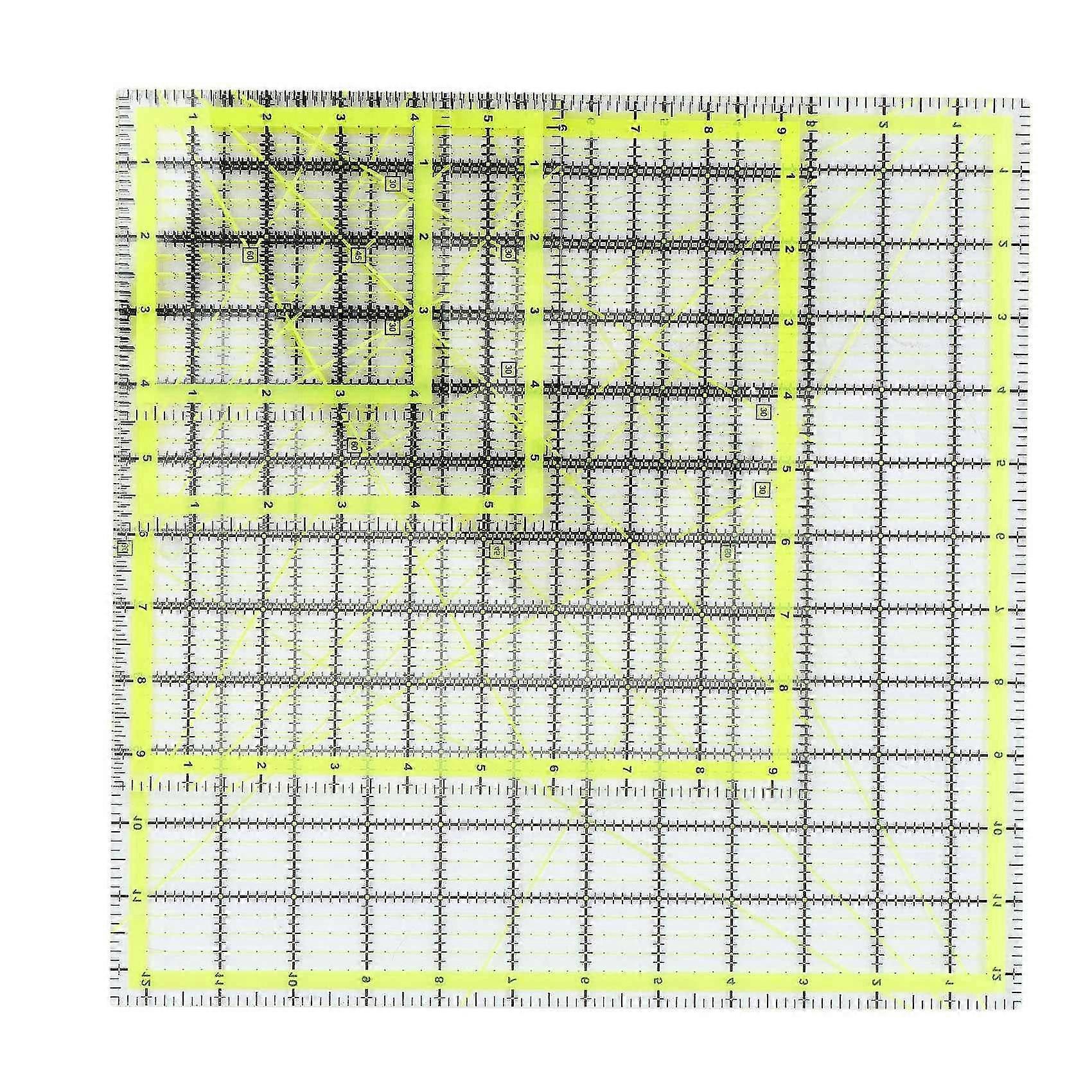 4pcs Quilting Ruler Square Quilting Ruler Fabric Cutting Ruler Clear Mark Sewing Ruler For Quilting