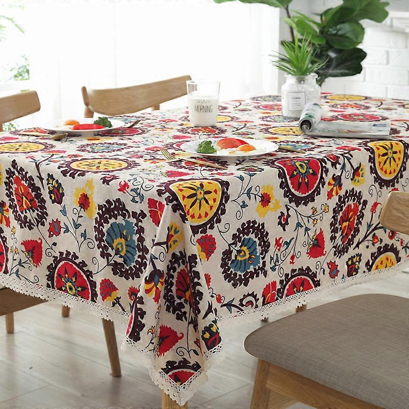 Vintage Tablecloth,Linen Washable