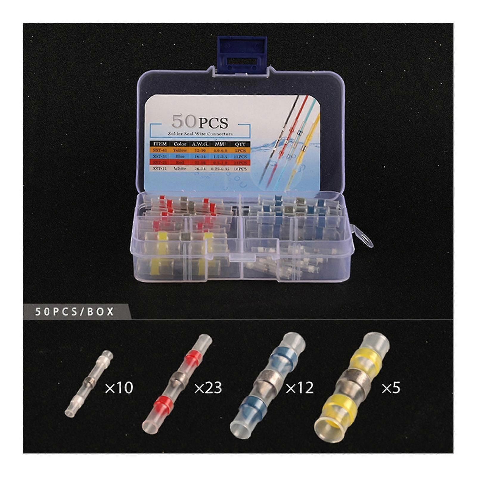 Terminal Mount Solder Ring Heat Shrink Intermediate Wire Connection Butt Bushing Electrical Splice Terminal