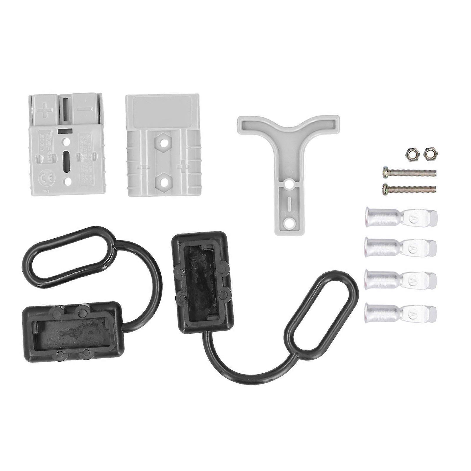 Battery Quick Connect Disconnect Electrical Plug for Recovery Winch with Handle 50A 12?36VDCGrey