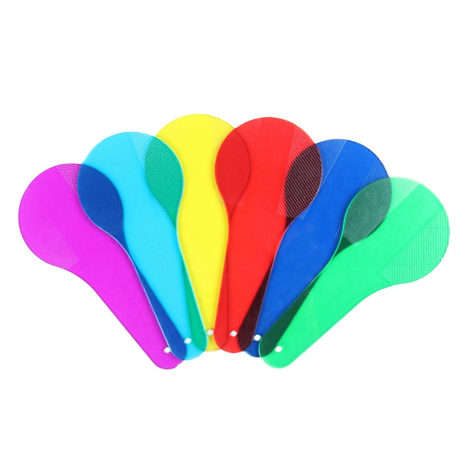 6Pcs/Set Transparent Light Filter Color Films Kids Physical Experiment Supplies KAESI