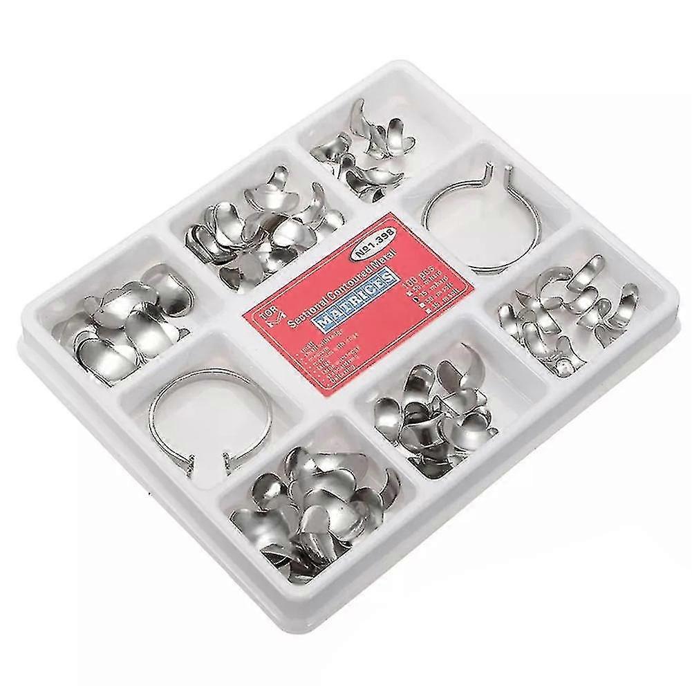 100pcs/set Full Kit Sectional Contoured Dental Matrix Band Delta Filling Wedges