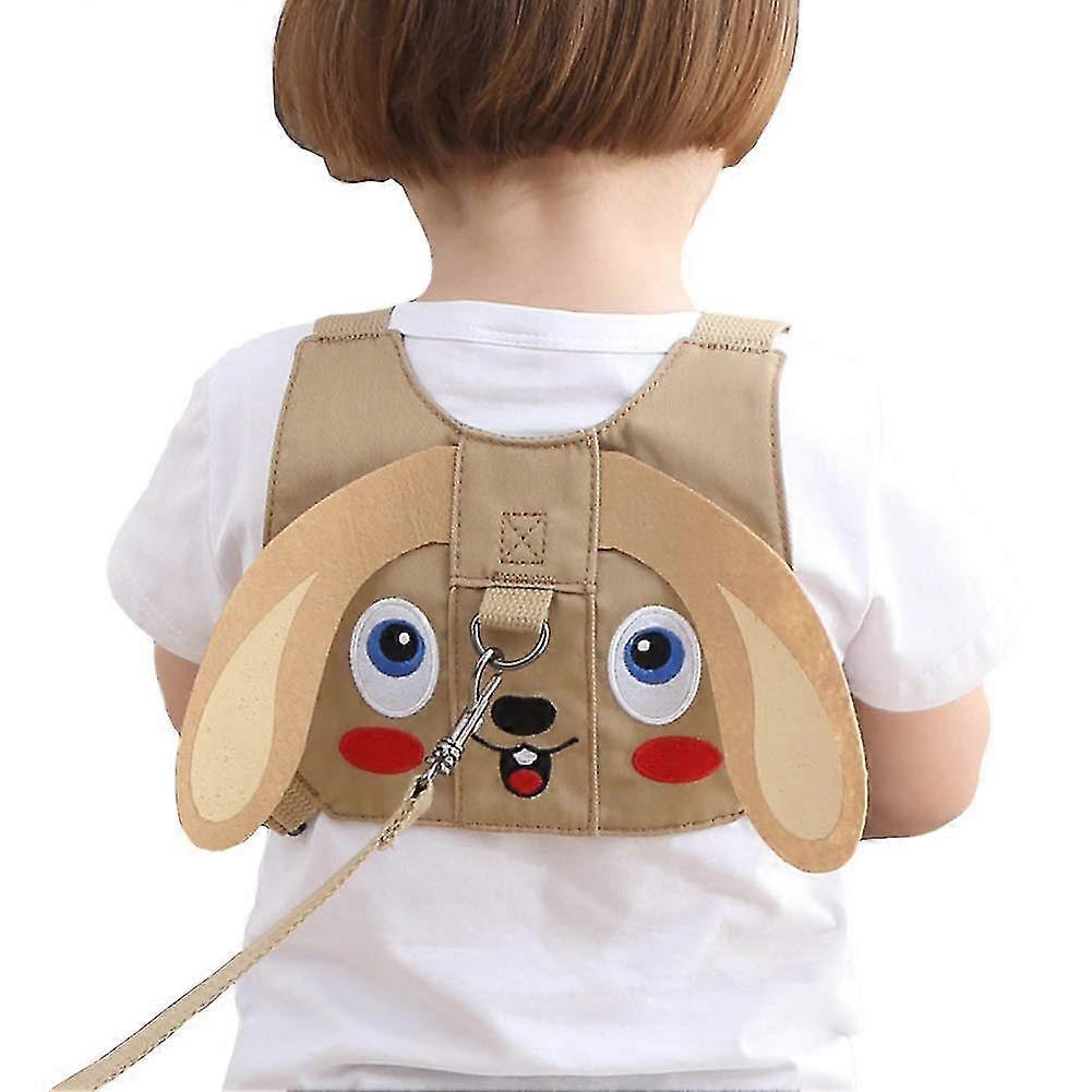 赤ちゃんの幼児の安全リーシュ - 歩くための子供の安全ハーネス、アンチロストベルト調節可能な赤ちゃんと幼児(ベージュの子犬)