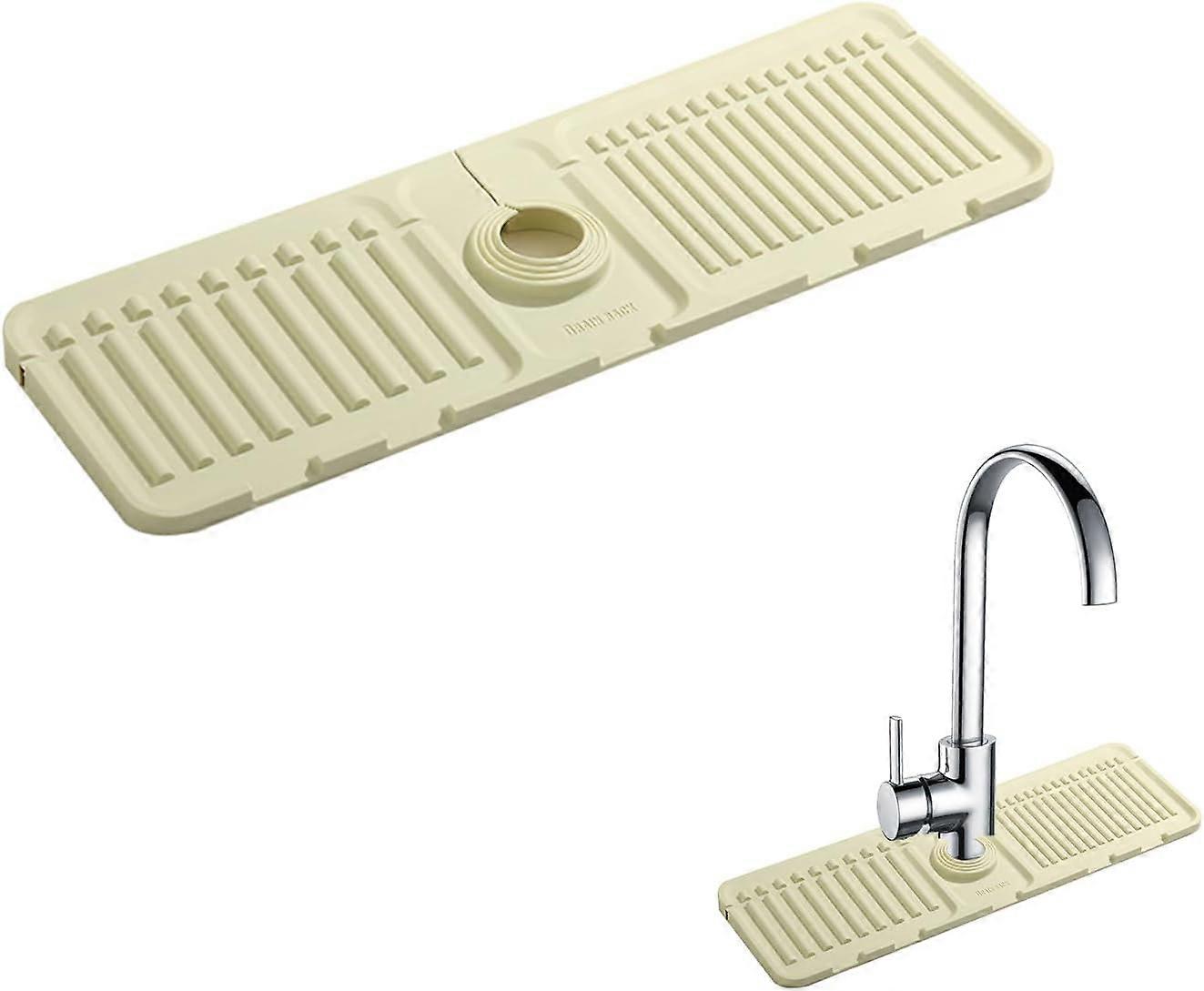 Kitchen Sink Mat with Faucet Drainer - Splash Guard for Effective Water Drainage, Quick Drying and Smooth Surface