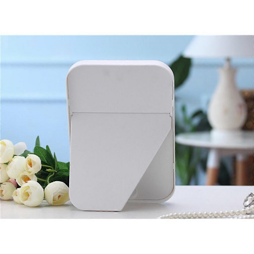 6x Portable Travel Mirror Portable Folding Travel - Blanc, comme décrit