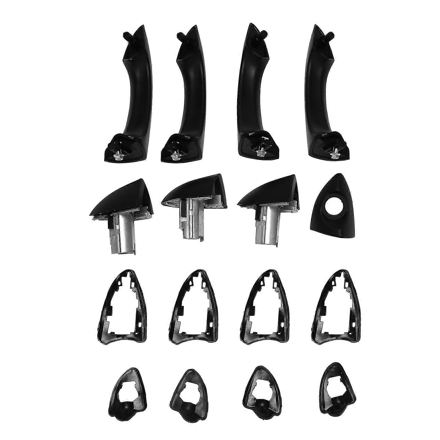 X5 E53 2000-2006用4 PCフロント&リアアウトサイドエクステリアドアハンドルセット