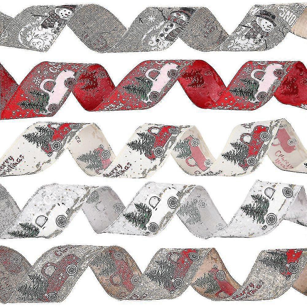 5cmクリスマスリボンクリスマスツリーオーナメント印刷リボン