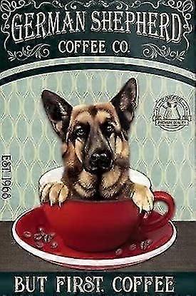 Placa de Metal de Lata de Modo de Café de Gato, Poster Retro Black Cat Coffee Co, vintage 8x12 Polegadas OU 12x16 Polegadas M