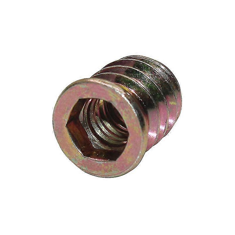 20pcs 25mm Furniture Screw-in Nut Zinc Alloy Bolt Fastener Connector Hex Socket Drive Threaded Insert Nuts For Wood Furniture Assortment