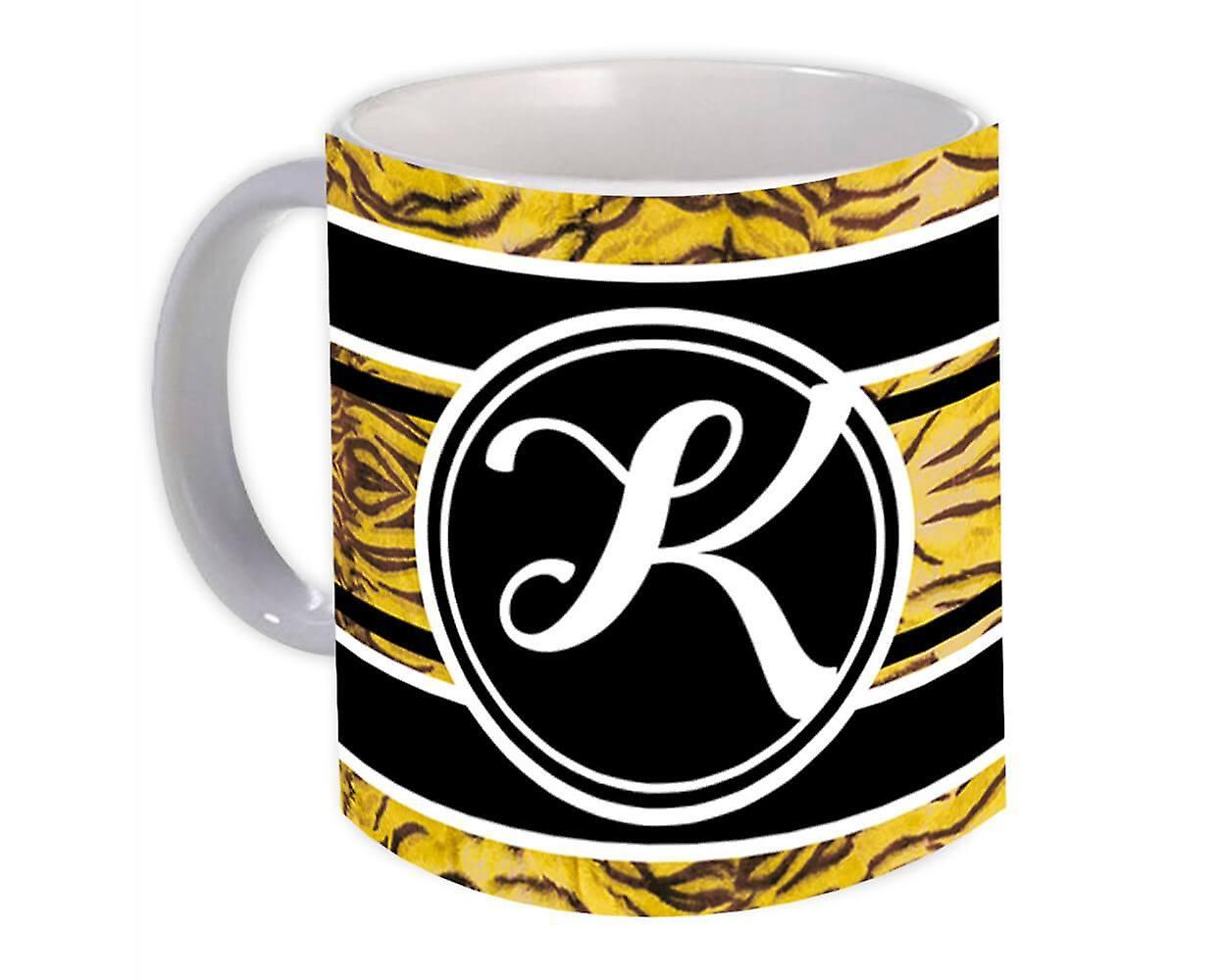 Hediye Kupa: Monogram Harf K Tiger