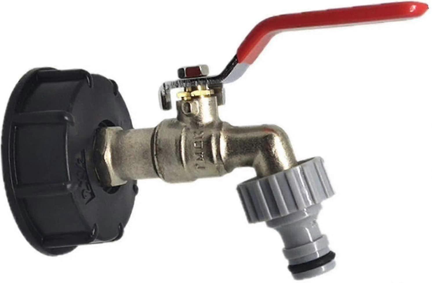 IBC Wasserhahn Tank Adapter Messing Tote Tank Wasserhahn Lebensmittel Grade Ablauf Adapter 1/2