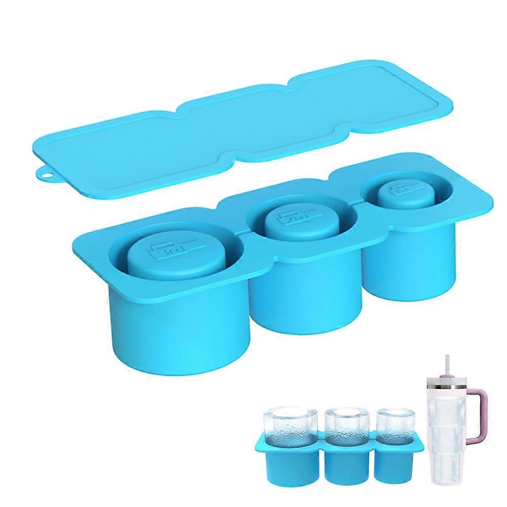 Ice Cube Tray for Stanleys Cup 30oz/40oz, 3 Grid Large Ice Cube Molds for Tumbler Cup, Silicone Ice Cube Molds for Coctails Family Bar