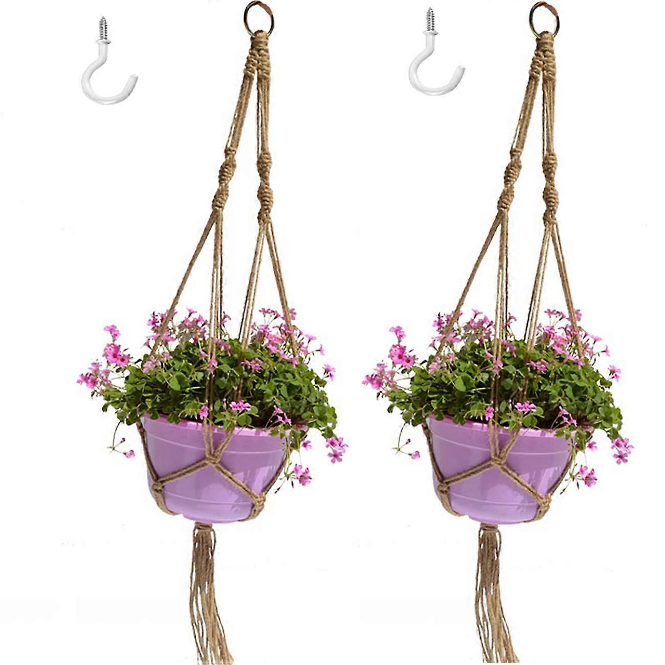 Bohemian Plant Hanger Hanging Macaron Planter Hanger 2Pack