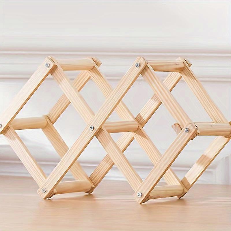 1pc Tabletop Wine Rack, Multifunctional Folding Wine Bottle Display Stand, Countertop Multi-layer Wine Storage Holder, For Living Room, Bar And Restau