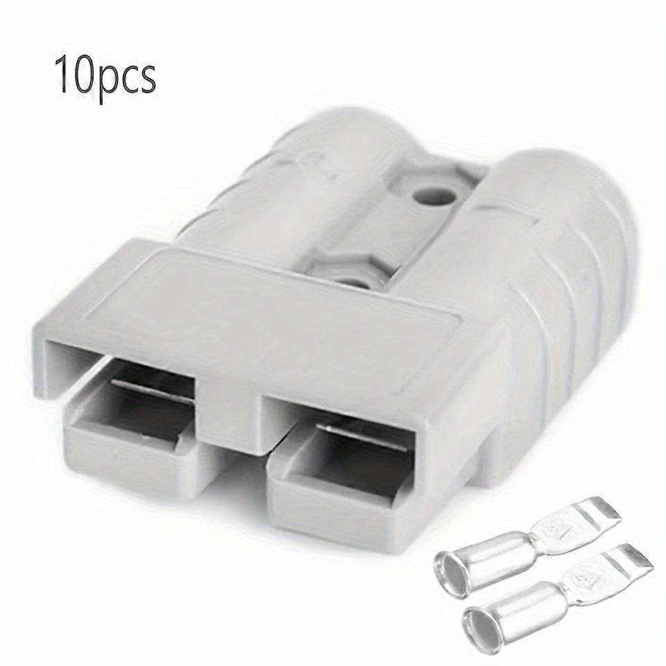 10pcs Genuine Anderson Plug Connector - 50A 6AWG for Forklifts, Caravans, Trailers, Solar Panels, and 4x4 Trucks
