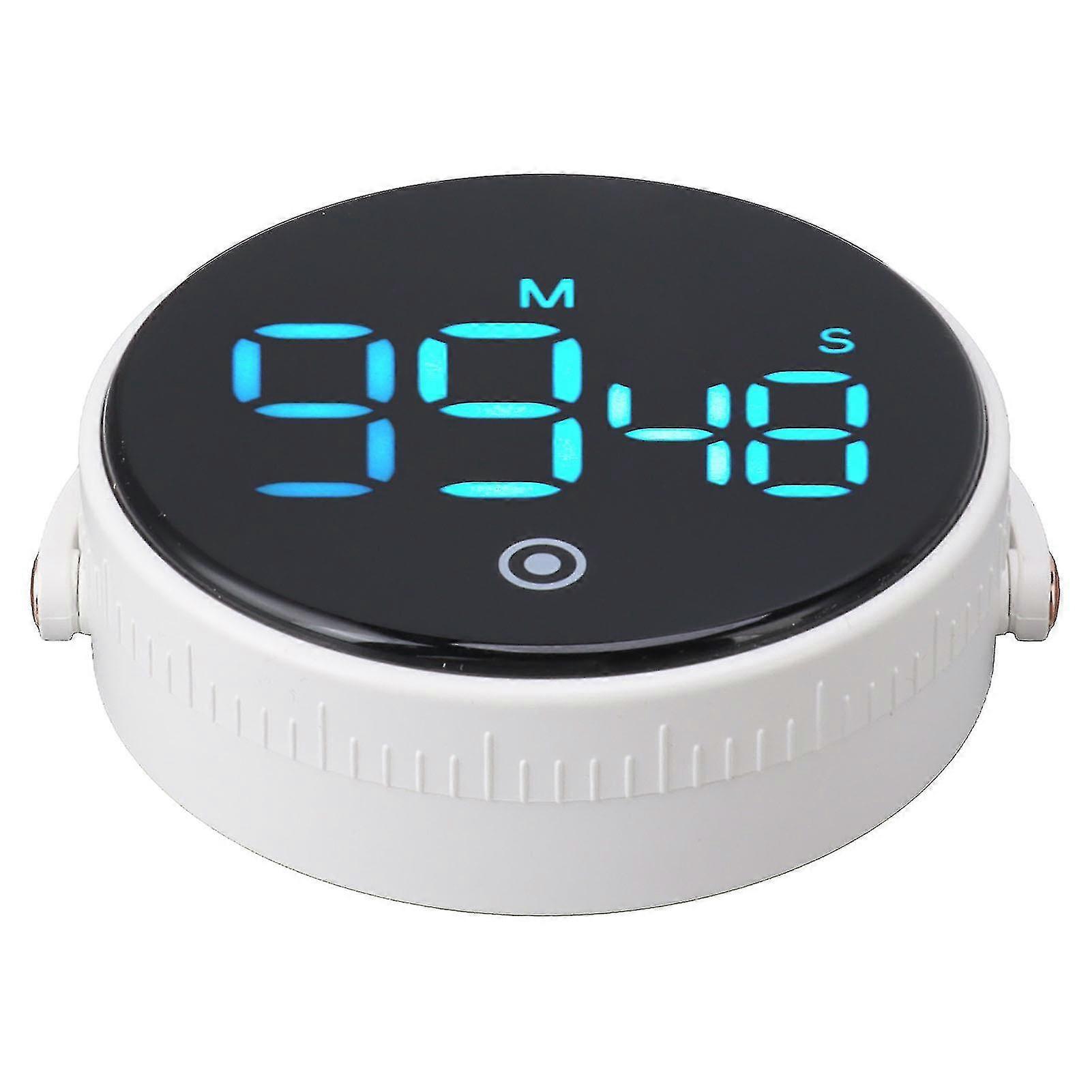 Digital Kitchen Timer Large LED Display Magnetic Countdown Timer for Cooking Fitness Classroom - White