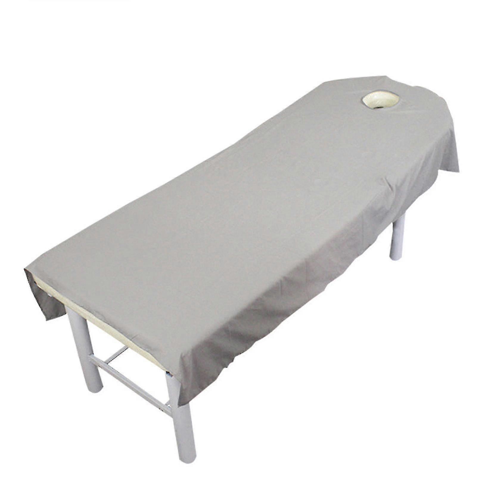 Solid Washable Reusable Massage Table Cover with Face Hole  Ideal for Beauty Salon
