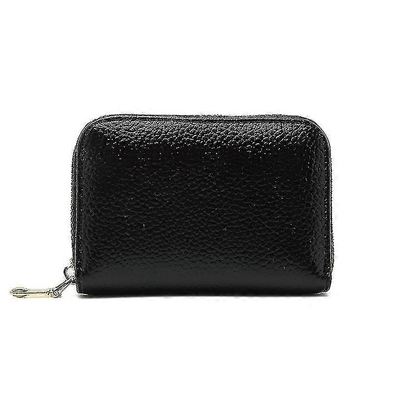 محفظة نسائية صغيرة من الجلد مزودة بسحاب وفتحات لبطاقات الائتمان