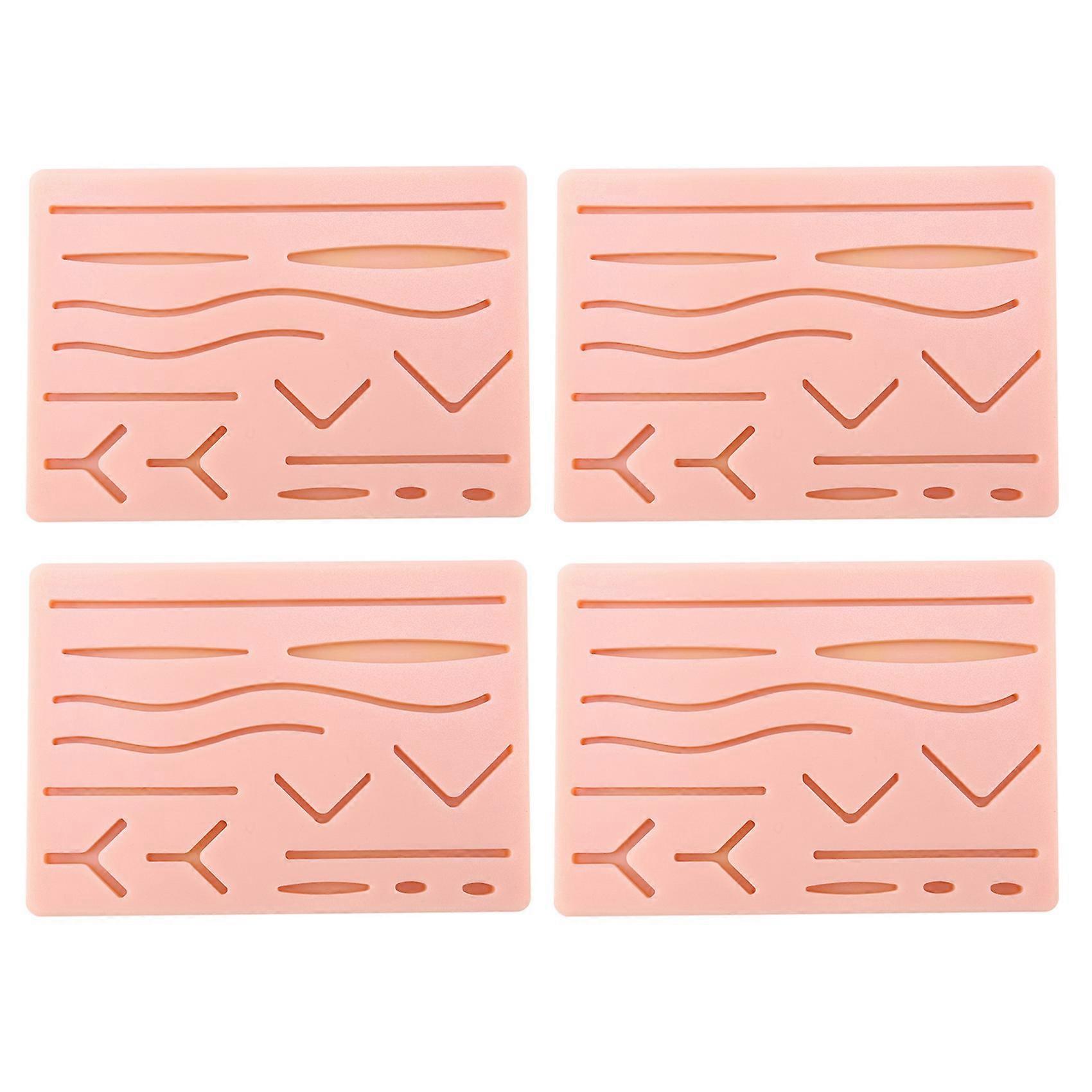 4X Skin Suture Training Kit Pad Suture Training Kit Suture Pad Trauma Accessories for Practice and