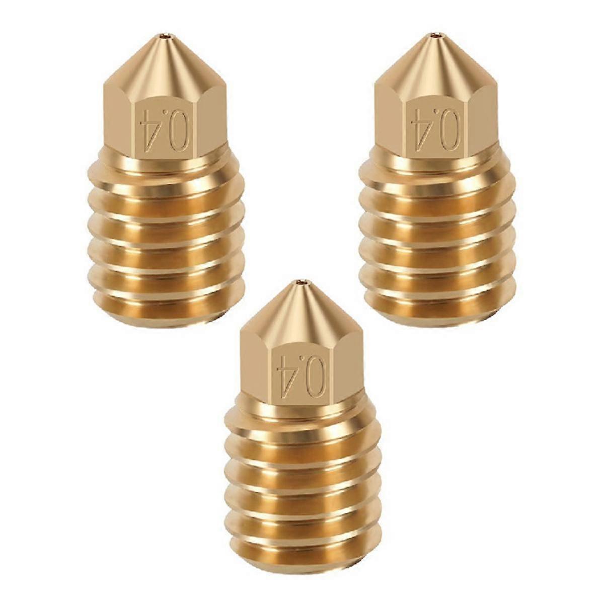 3st 0,4 mm CHT Klon Mässing Munstycke Högt Flöde Tre Hål 3D-skrivare CHT Munstycke Klon Cht För Bambu L